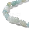 Natural Amazonite Beaded Stretch Bracelets BJEW-F414-02A-03-3