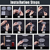 2-Tier Round Acrylic Sun Glasses Storage Display Stands ODIS-WH0079-050-3