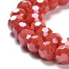 Electroplate Opaque Glass Beads Strands EGLA-A035-P6mm-A03-3