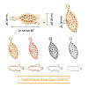 40 Sets 4 Colors 304 Stainless Steel Box Clasps STAS-UN0022-83-6