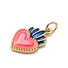 Brass Enamel Pendants KK-P338-34C-G-2