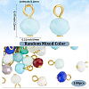 100Pcs Electroplate Imitation Jade Glass Charms PALLOY-BM00005-2