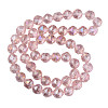 Electroplate Transparent Glass Beads Strands X-EGLA-N002-34A-C02-2