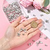 60Pcs 6 Styles Tibetan Style Alloy Beads TIBEB-YW0001-38-3