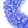 Transparent Electroplate Glass Beads Strands LS-GLAA-F029-3mm-C07-3