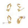 Brass Clip-on Earring Converters Findings KK-Q115-G-5