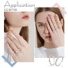 10Pcs 5 Style 304 Stainless Steel Finger Ring Settings STAS-UN0031-53-7