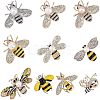  Alloy Enamel Bee Brooches JEWB-NB0001-05-1