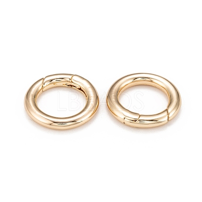 Brass Spring Gate Rings KK-T014-90G-1
