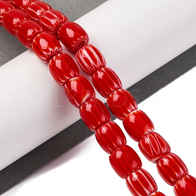 Handmade Lampwork Chevron Beads Strands LAMP-K041-01B-20-1