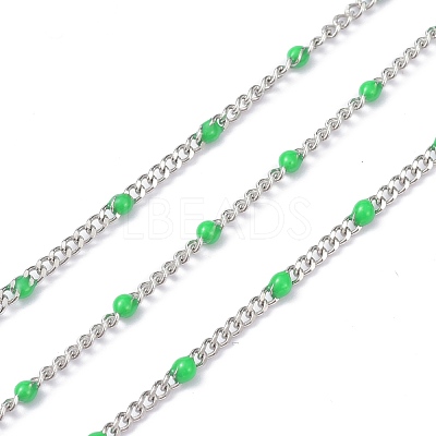 304 Stainless Steel Enamel Curb Chains CHS-P013-01P-10-1