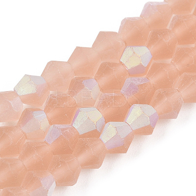 Imitate Austrian Crystal Bicone Frosted Glass Beads Strands LS-GLAA-F029-TM2mm-A12-1