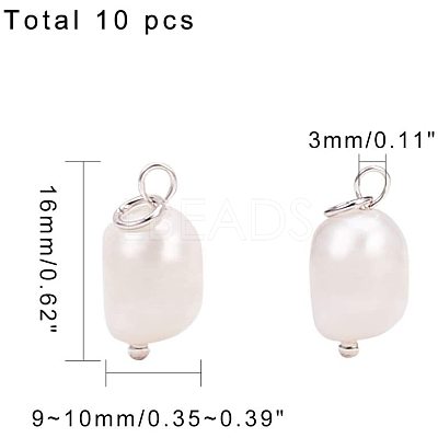Natural Cultured Freshwater Pearl Pendants PEAR-PH0001-01-1