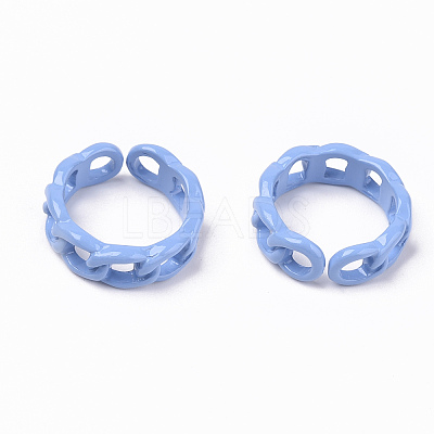Spray Painted Alloy Cuff Rings RJEW-T011-29B-RS-1