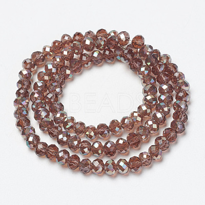Electroplate Glass Beads Strands EGLA-A034-T4mm-J15-1