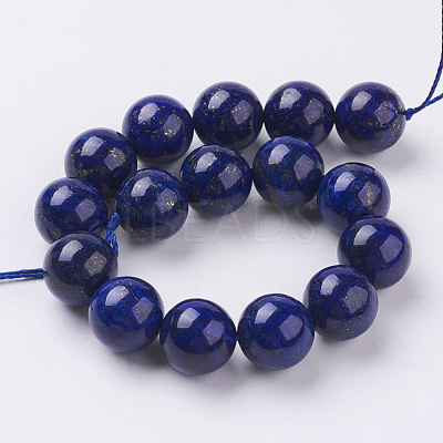 Natural Lapis Lazuli Beads Strands X-G-G087-12mm-1