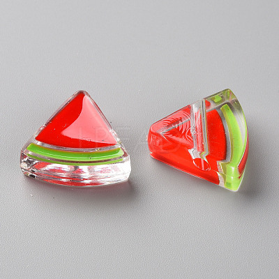 Transparent Enamel Acrylic Beads X-TACR-S155-001F-1