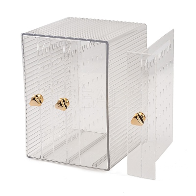 Rectangle Transparent Plastic Earrings Presentation Box ODIS-O002-01B-1