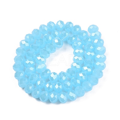 Electroplate Glass Beads Strands EGLA-A044-J8mm-A04-1