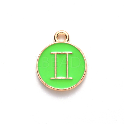 Alloy Enamel Pendants X-ENAM-S124-01A-06I-1