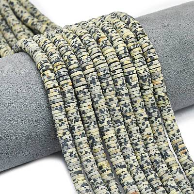 Natural Dalmatian Jasper Beads Strands G-P575-B03-6x1mm-1