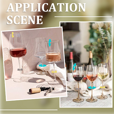 70Pcs 10 Styles Silicone Wine Glass Charms AJEW-SC0002-84-1