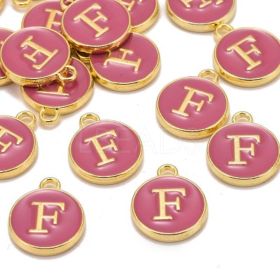 Golden Plated Alloy Enamel Charms ENAM-S118-08F-1