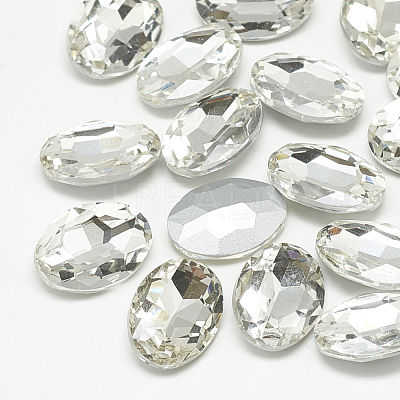 Pointed Back Glass Rhinestone Cabochons RGLA-T080-10x14mm-1