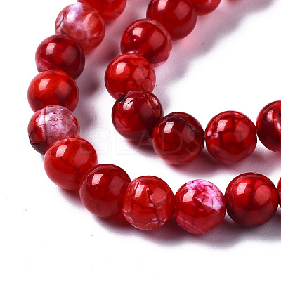 Dyed Natural Crackle Agate Beads Strands X-G-T100-03C-1