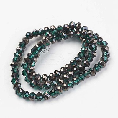 Electroplate Transparent Glass Beads Strands EGLA-A034-T2mm-P05-1