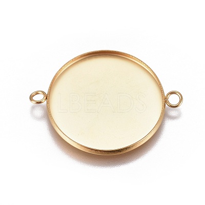 Ion Plating(IP) 304 Stainless Steel Cabochon Connector Settings X-STAS-G127-14-25mm-G-1