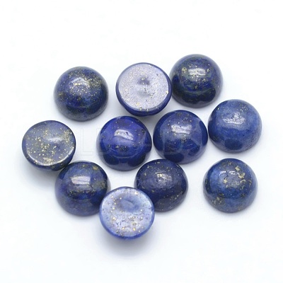 Natural Lapis Lazuli Cabochons G-P393-R11-6mm-1