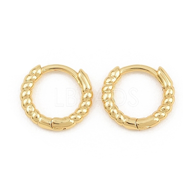 Brass Huggie Hoop Earrings KK-CBA8324-18D-G-1
