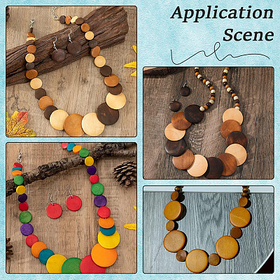 210Pcs 3 Styles Wooden Beads WOOD-PA0001-52-1