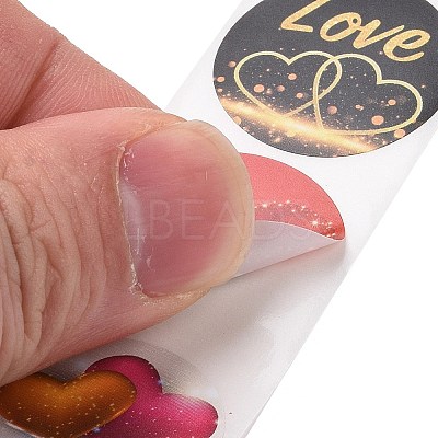 Valentine's Day Round Paper Stickers LS-DIY-I107-03B-1