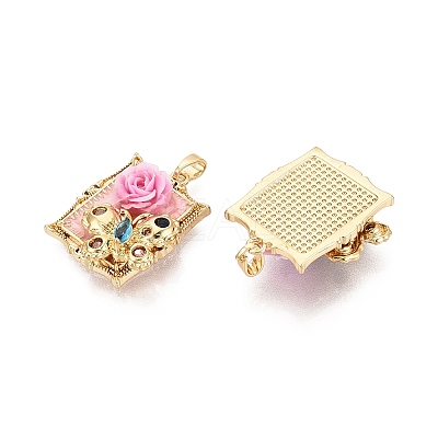 Brass Enamel Pendants KK-SZC0009-12G-01-1