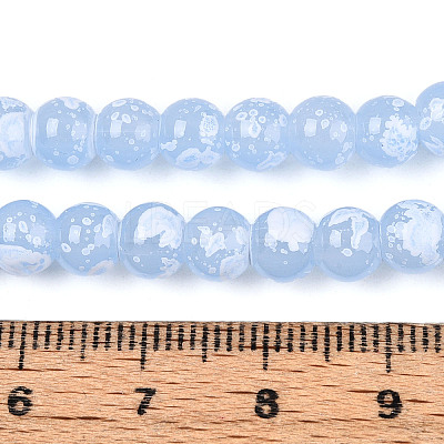 Baking Paint Glass Beads Strands DGLA-N015-6mm-06-1