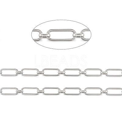 Tarnish Resistant Handmade 304 Stainless Steel Link Chains LS-CHS-M004-01P-1