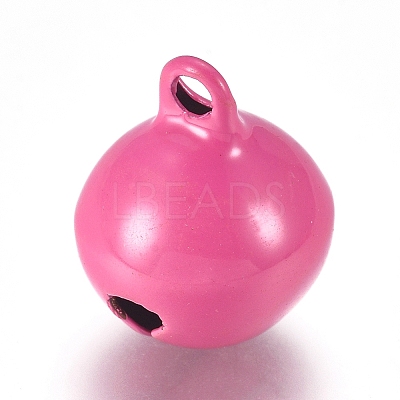 Baking Paint Iron Bell Pendants IFIN-WH0052-03I-1