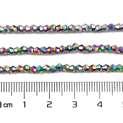 Transparent Electroplate Glass Beads Strands EGLA-A039-T2mm-UA02-1