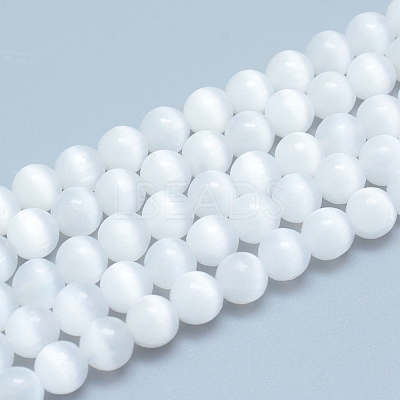 Natural Selenite Beads Strands G-L552H-16-1
