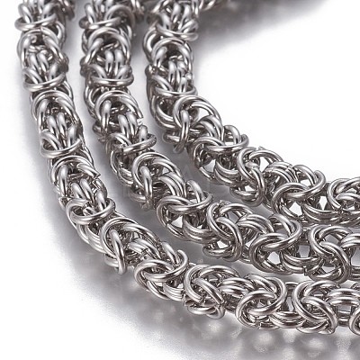 Tarnish Resistant 304 Stainless Steel Byzantine Chains CHS-P007-07P-01-1