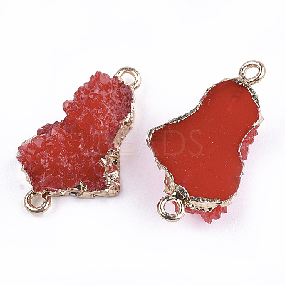 Electroplate Druzy Resin Links connectors RESI-S366-05D-1