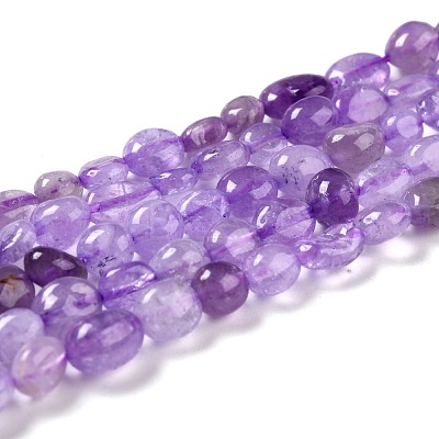 Natural Lavender Amethyst Beads Strands G-G018-50-1