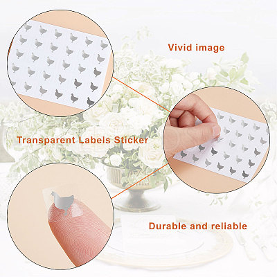 40 Sheets 4 Patterns PVC Waterproof Self-Adhesive Sticker Sets STIC-OC0001-11D-1