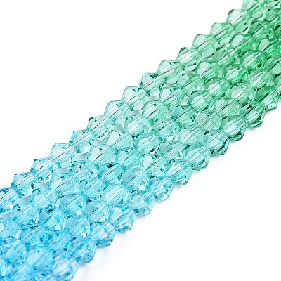 Gradient Color Baking Paint Glass Bead Strands X1-DGLA-A039-T6mm-A018-1