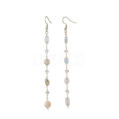 Handmade Natural Morganite Beaded Chains Earring & Necklaces Sets SJEW-JS01342-01-1