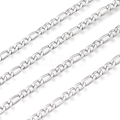 Tarnish Resistant 304 Stainless Steel Figaro Chain CHS-M003-12P-C-1