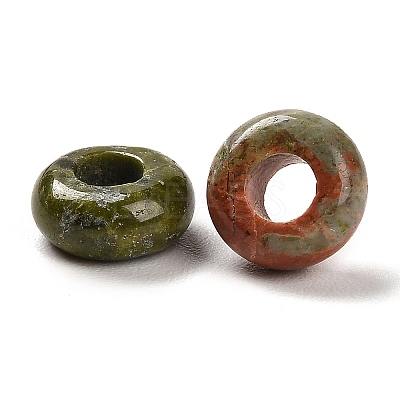 Natural Unakite European Beads G-R488-02M-1
