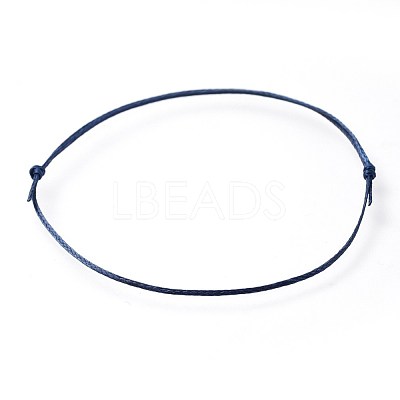 Adjustable Flat Waxed Polyester Cords Bracelet Making AJEW-JB00508-04-1